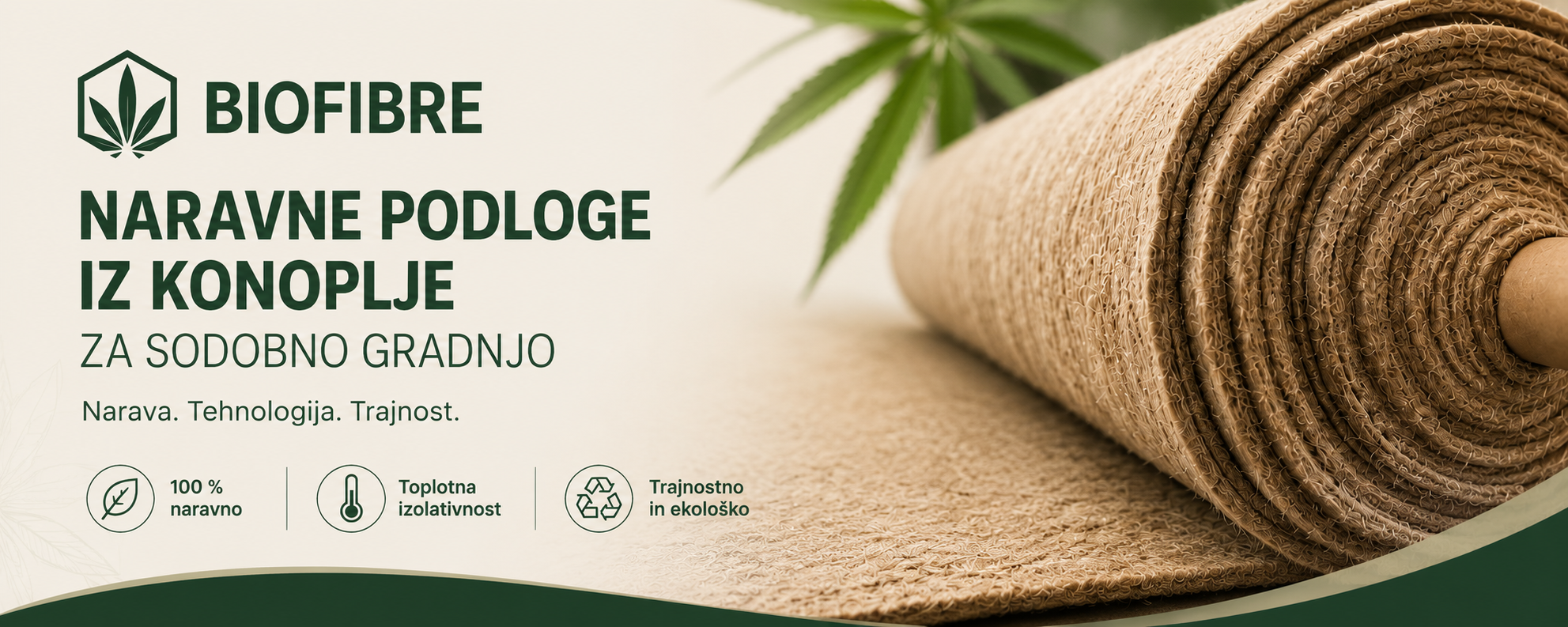 Biofibre naravne podloge iz konoplje za sodobno gradnjo
